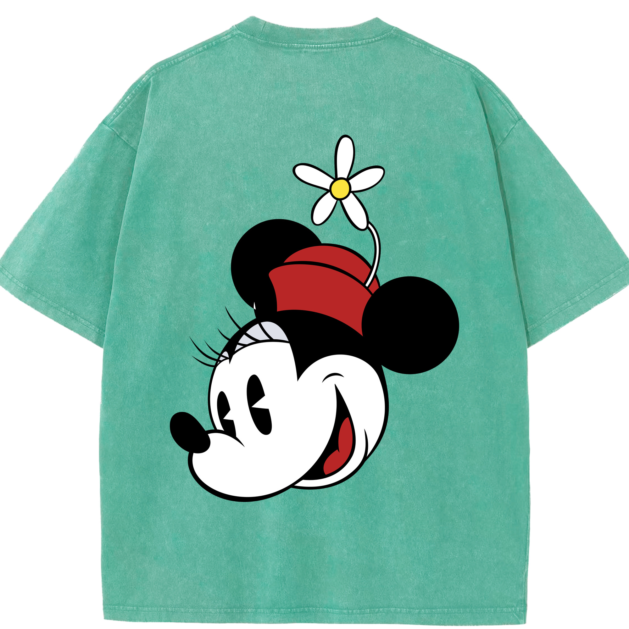 （画像用） ミッキーマウス Mickey Mouse 綿100% ヴィンテージ風 半袖Tシャツ（背面プリント）